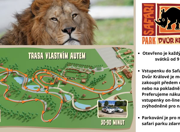 mapa Zoo Dvůr Králové nad Labem